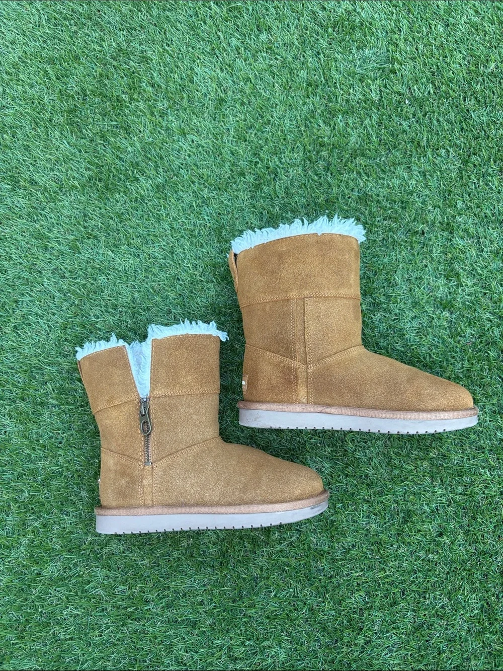 🦘Aribel Short Kookaburra UGG Chest Faux Shearling Suede Winter Boots - Sz